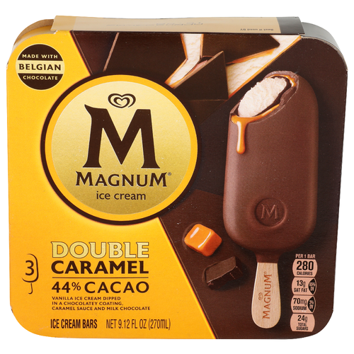 Magnum Double Caramel Ice Cream Bars - 3.04 Fluid Ounce - 3 Count
