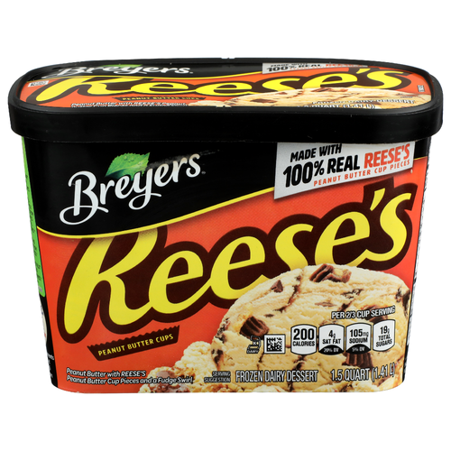 Breyers Peanut Butter Cups Reese's Frozen Dairy Dessert - 1.5 Quart