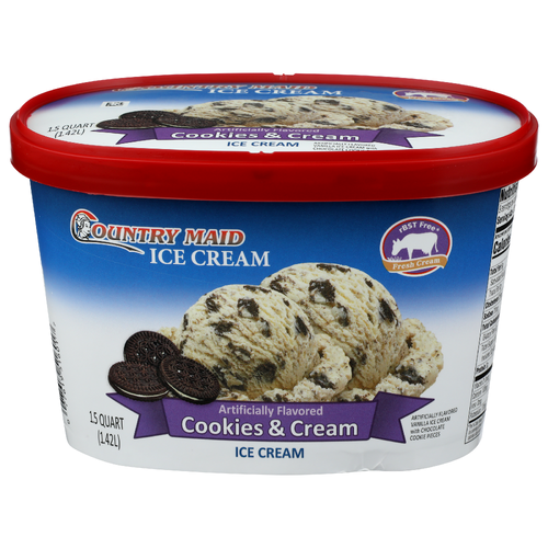 Country Maid Cookies & Cream Ice - 1.5 Quart