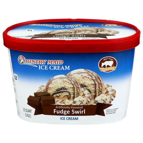 Country Maid Fudge Swirl Ice Cream - 1.5 Quart