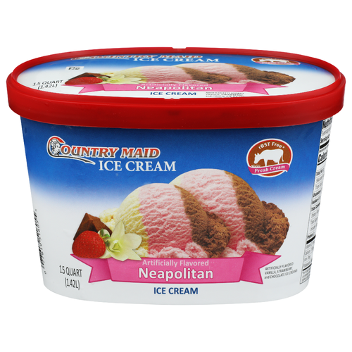 Country Maid Neapolitan Ice Cream - 1.5 Quart
