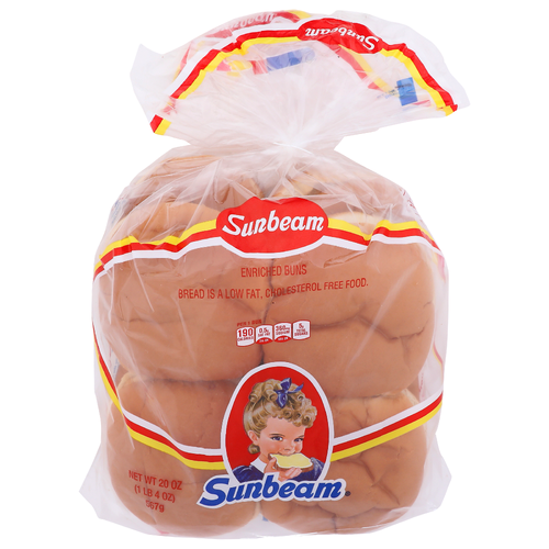 Sunbeam Enriched Buns - 2.5 Ounce - 8 Count