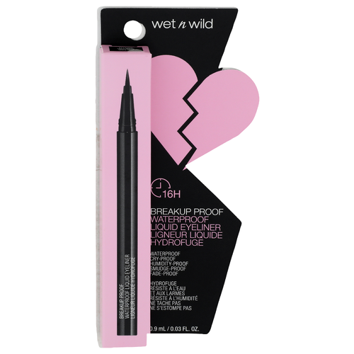 Wet N Wild 1111509 Ultra Black Breakup Proof Waterproof Liquid Eyeliner - 0.9 ml