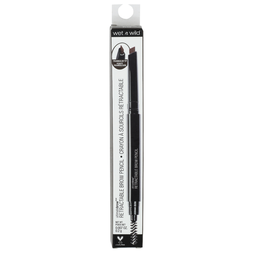 Wet N Wild 627a Medium Brown Triangular Tip Retractable Brow Pencil - 0.01 Ounce