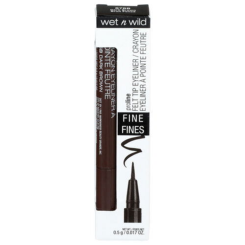 Wet N Wild 876b Dark Brown Proline Felt Tip Eyeliner - 0.02 Ounce