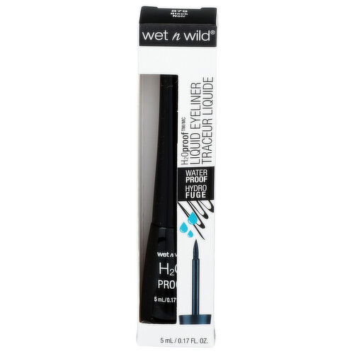 Wet N Wild 879 Black Noir H₂oproof Liquid Eyeliner - 0.17 Fluid Ounce