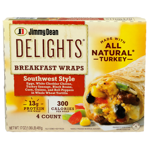 Jimmy Dean Delights Breakfast Wraps Southwest Style - 4.25 Ounce - 4 Count