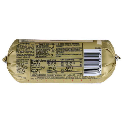 BROOKSHIRE'S Jimmy Dean Sausage Regular - 16 Ounce