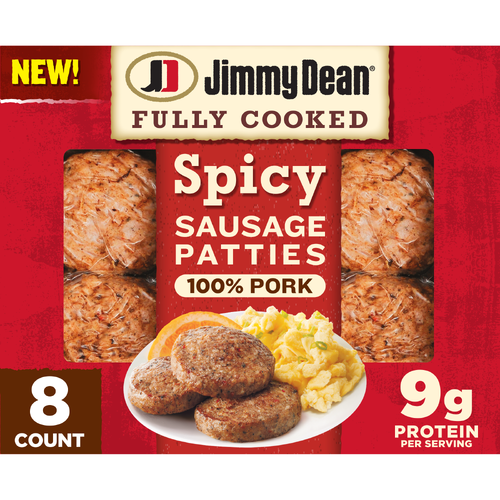 Jimmy Dean Fully Cooked Spicy Pork Sausage Patties - 1.2 Ounce - 8 Count Image 1 of 4