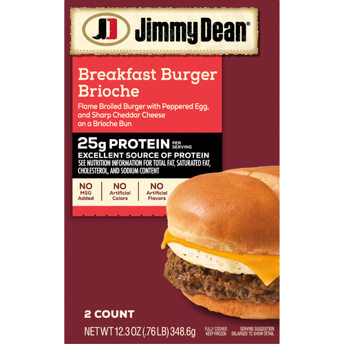 Jimmy Dean Protein Breakfast Burger On Brioche - 12.3 Ounce Image 1 of 2