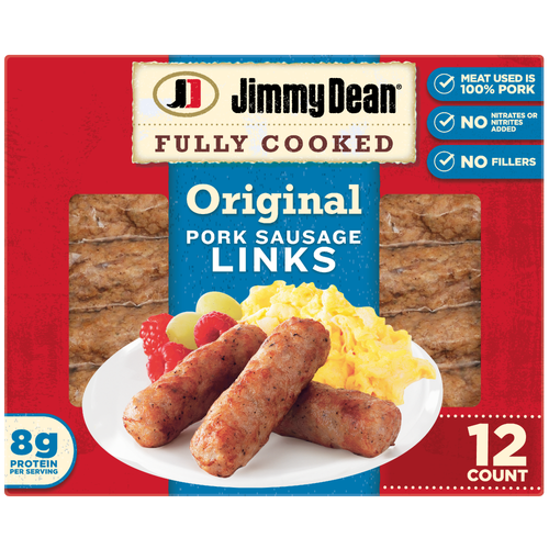Jimmy Dean Fully Cooked Original Pork Breakfast Sausage Links - 12 Count Image 1 of 4