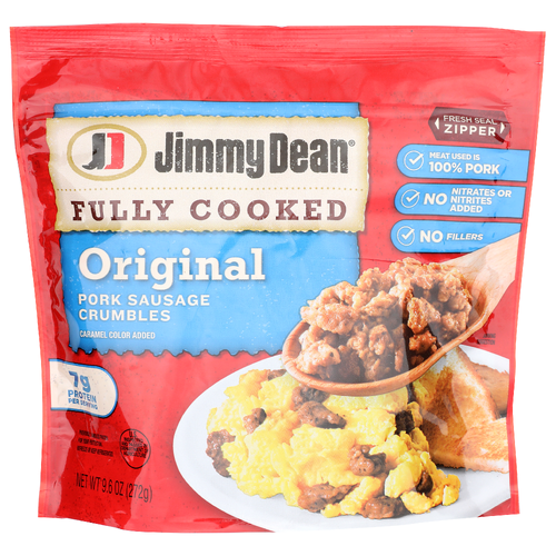Jimmy Dean Fully Cooked Original Pork Sausage Crumbles - 9.6 Ounce