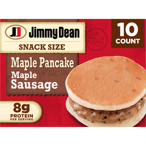 Jimmy Dean Snack Size Maple Pancake Breakfast Sandwiches, Sausage, Frozen - 1.5 Ounce - 10 Count Image 1 of 4
