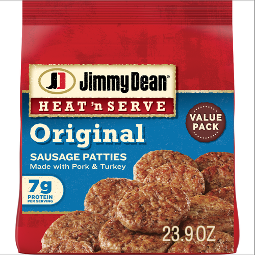 Jimmy Dean Heat 'n Serve Original Pork Breakfast Sausage Patties - 23.9 Ounce