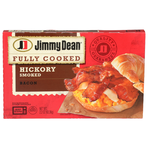 Jimmy Dean Fully Cooked Hickory Smocked Bacon - 2.2 Ounce