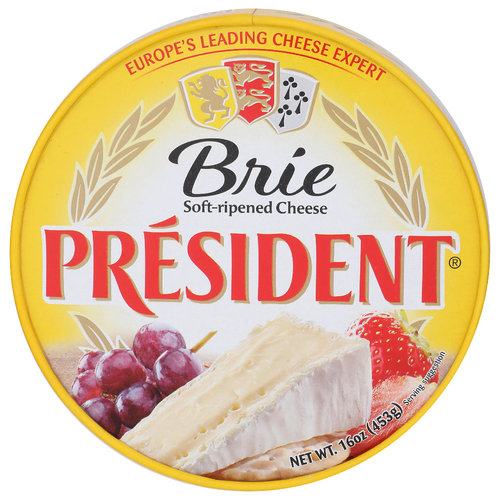 President Brie Soft-Ripened Cheese - 16 Ounce