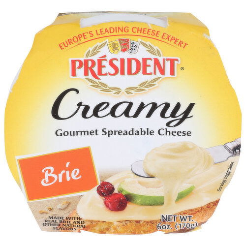 PRESIDENT Cheese Spread Creamy Brie - 6 Ounce