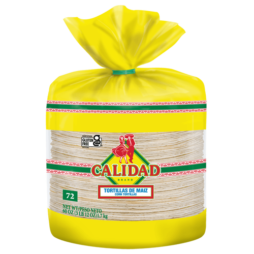 Calidad White Corn Tortillas - 72 Ounce