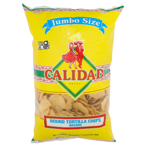 Calidad Brand Round Tortilla Chips Nachos - 28 Ounce Image 1 of 4