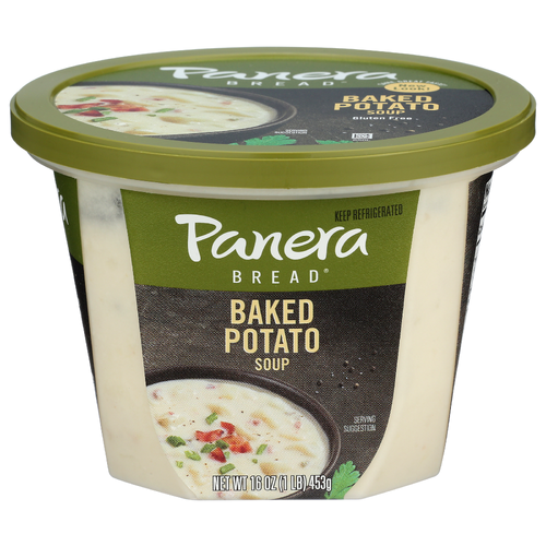 PANERA BREAD Homestyle Cuts Of Potatoes With Smoked Uncured Bacon In a Rich Cream Sauce Featuring This Packaged Soup Combines Select Seasonings Baked Potato Cup - 16 Ounce