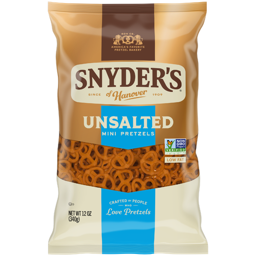 Snyder's of Hanover Unsalted Pretzels - 12 Ounce Image 1 of 2