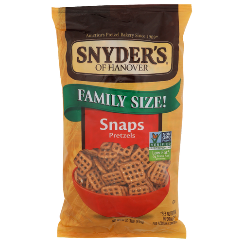 Snyder's Of Hanover Snaps Pretzels - 16 Ounce