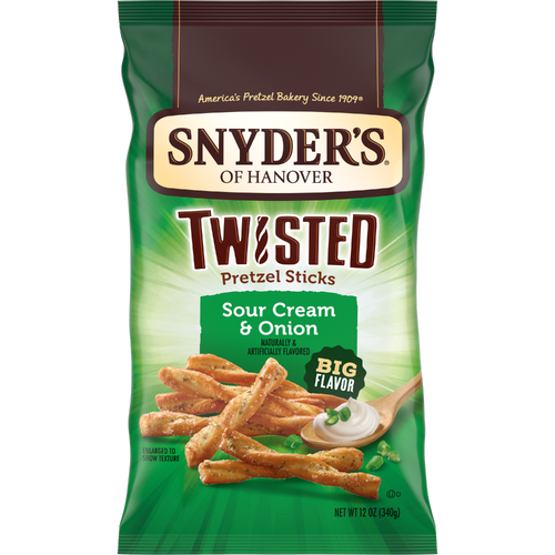 Snyder's of Hanover Sour Cream And Onion Twisted Pretzel Sticks - 12 Ounce Image 1 of 2