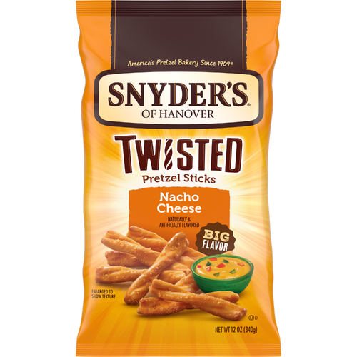 Snyder's of Hanover Nacho Cheese Twisted Pretzel Sticks - 12 Ounce Image 1 of 2