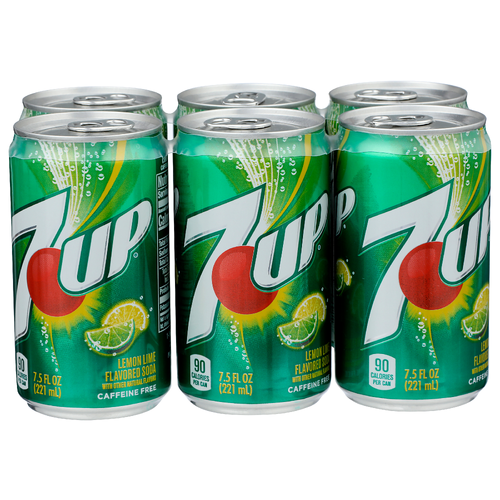7 Up Soda Lemon Lime - 7.5 Fluid Ounce - 6 Count