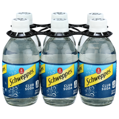 Schweppes Club Soda - 10 Fluid Ounce - 6 Count