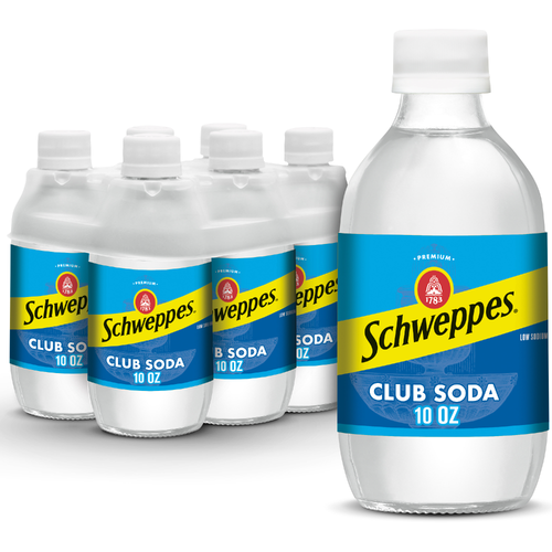 Schweppes Club Soda - 1.667 Fluid Ounce - 6 Count