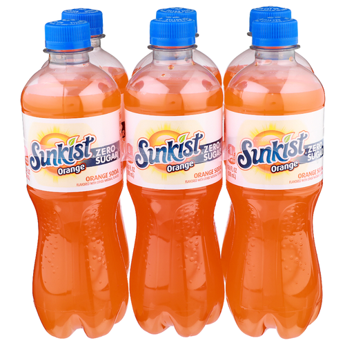 Sunkist Orange Soda Zero Sugar - 16.9 Fluid Ounce - 6 Count
