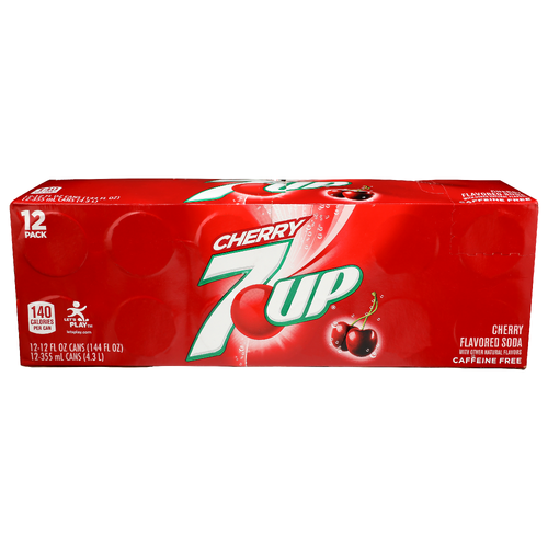 7 Up Cherry Soda - 12 Fluid Ounce - 12 Count