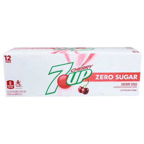 7 Up Cherry Zero Sugar - 12 Fluid Ounce - 12 Count