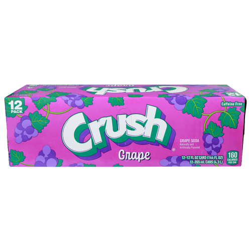 Crush Grape Soda - 12 Fluid Ounce - 12 Count