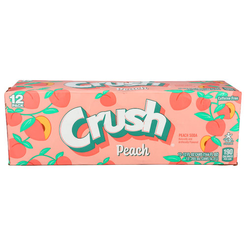 Crush Peach Soda - 12 Fluid Ounce - 12 Count