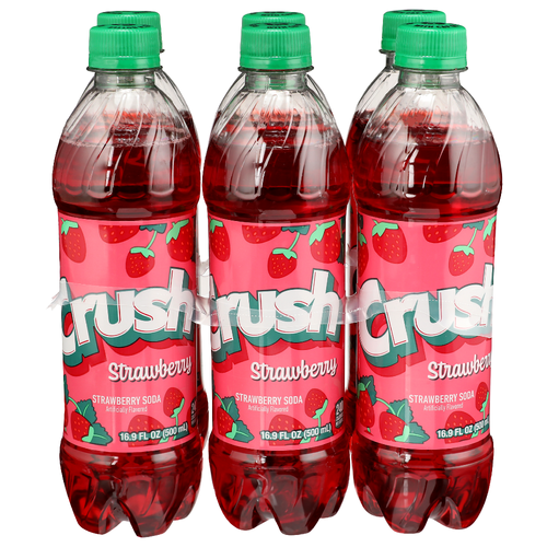 Crush Strawberry Soda - 16.9 Fluid Ounce - 6 Count
