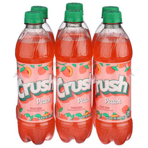 Crush Peach Soda - 16.9 Fluid Ounce - 6 Count