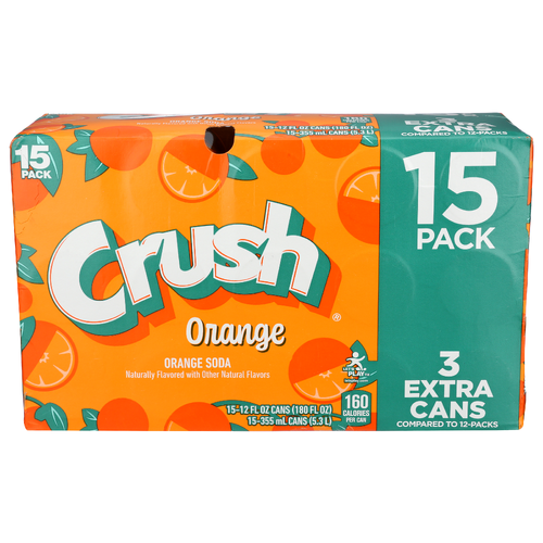 Crush Orange Soda - 12 Fluid Ounce - 15 Count