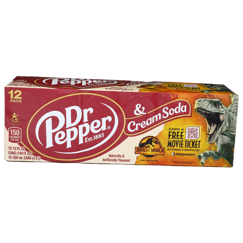 Dr Pepper Cream Soda - 12 Fluid Ounce - 12 Count