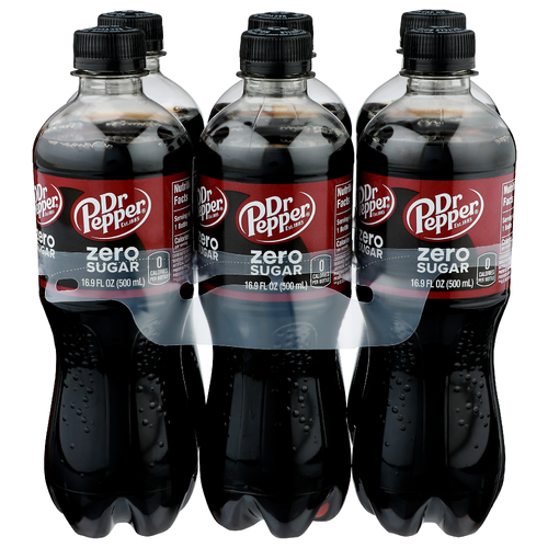 Dr Pepper Zero Sugar - 16.9 Fluid Ounce - 6 Count