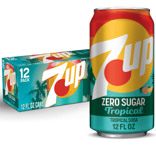 7UP Tropical Zero Sugar Soda - 12 Fluid Ounce