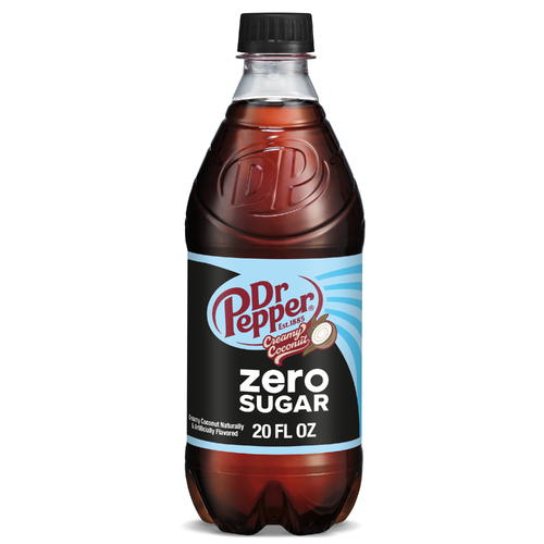 Dr Pepper Zero Sugar Creamy Coconut Soda - 20 Fluid Ounce