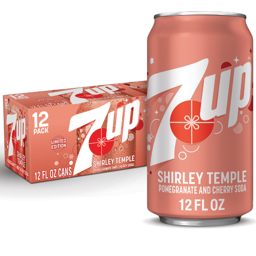 7UP Shirley Temple Pomegranate And Cherry Flavored Soda - 12 Fluid Ounce