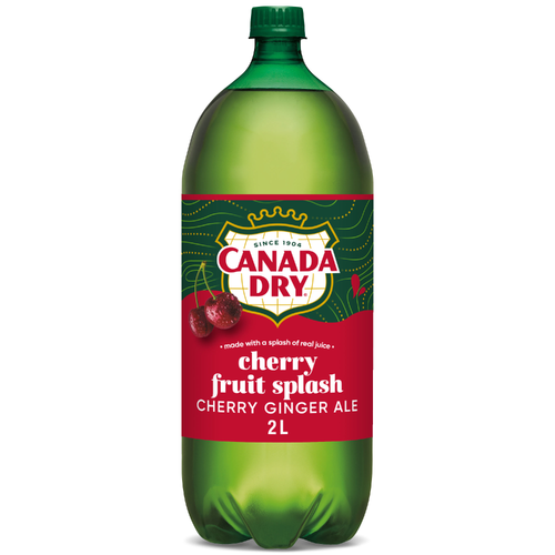 Canada Dry Fruit Splash Cherry Ginger Ale Soda - 2 Liter