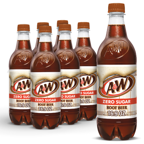 A&W Zero Sugar Root Beer Soda - 0.083 Liter - 6 Count