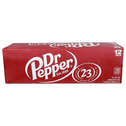 Dr Pepper Soda - 12 Fluid Ounce - 12 Count