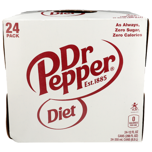 Dr Pepper Diet - 12 Fluid Ounce - 24 Count