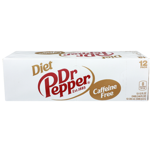 Dr Pepper Diet Caffeine Free - 12 Fluid Ounce - 12 Count