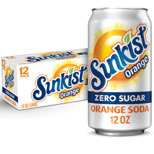 Sunkist Zero Sugar Orange Soda - 12 Fluid Ounce Image 1 of 3